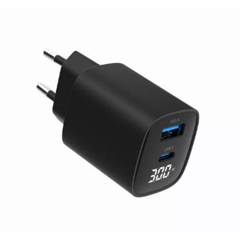 Caricabatterie mobile Gembird TA-UC-PDQC30LCD-BK-01 ricarica rapida nero