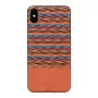 Custodia per smartphone man and wood per iPhone XS Max – motivo a quadri marrone con bordo nero
