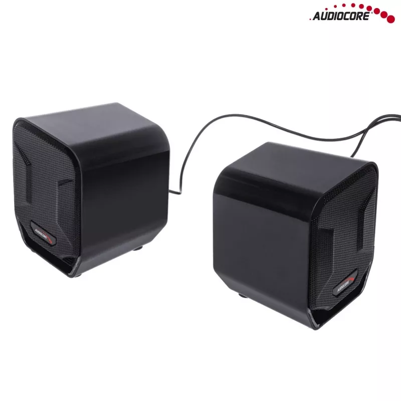 Audiocore AC865B altoparlanti USB 2.0 per computer, 6 W, nero/blu