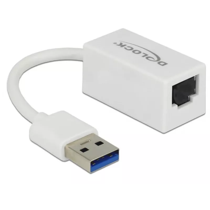 DeLOCK 65905 adattatore di rete da USB Type-A a Gigabit LAN, bianco