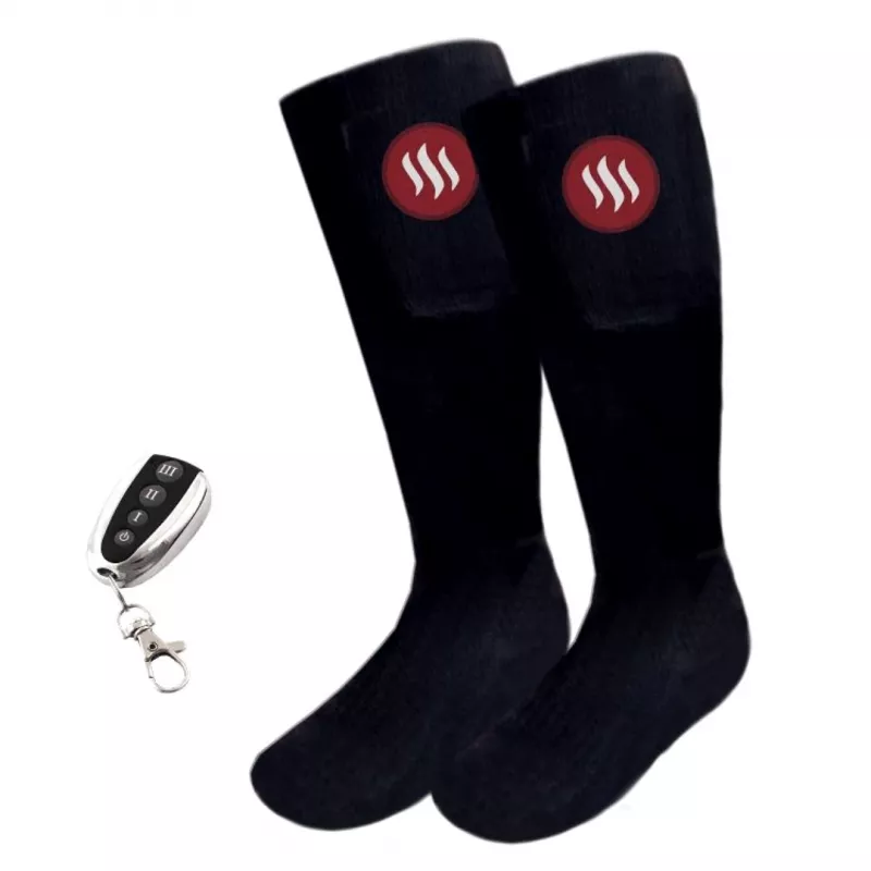 Glovii GQ2L calze riscaldate, taglia L (41-46), nere
