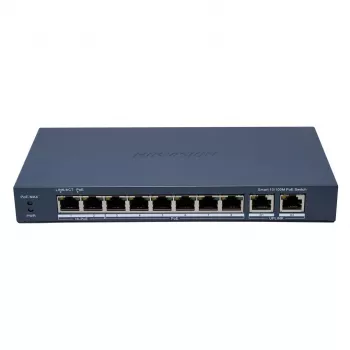 Hikvision DS-3E1310HP-EI(B) switch di rete gestito Fast Ethernet (10/100) Power over Ethernet (PoE) grigio