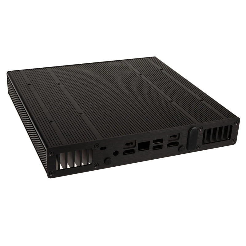 Akasa Plato TN - Ultra Small Form Factor (USFF) - PC - nero - alluminio - home office - Kensington