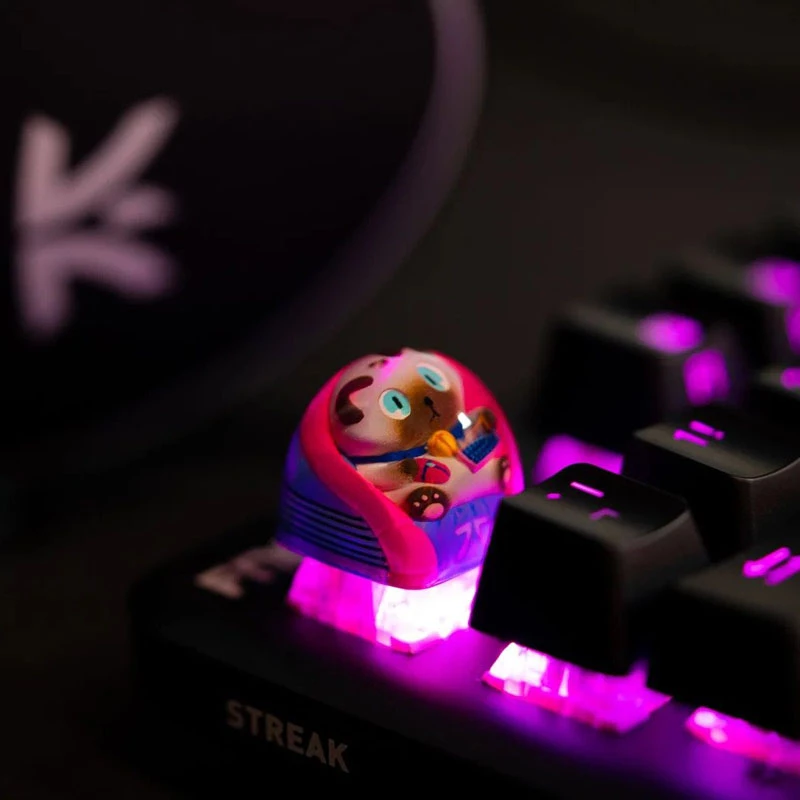 Set di keycap Triton Fnatic Artisan Loeya — blu