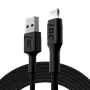 Cavo Lightning a USB-A Green Cell KABGC12, 2 m, Lightning – USB A, nero