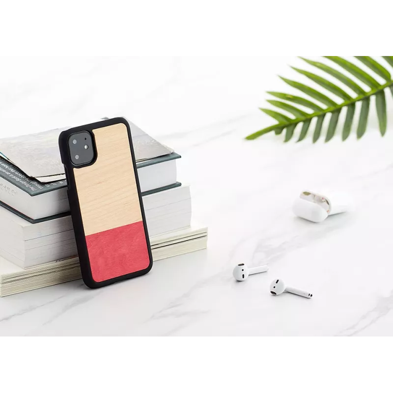 Custodia per smartphone Man and Wood per iPhone 11 — nero, design asimmetrico