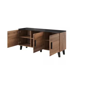 Cama sideboard LOTTA 150 3D rovere wotan + nero opaco