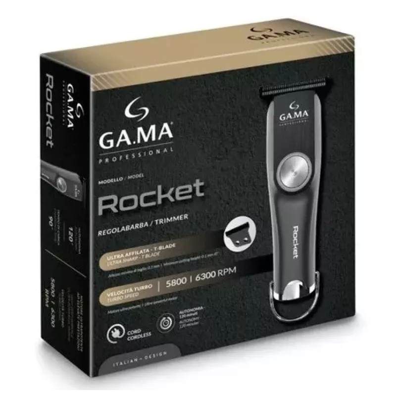 GA.MA PM2510 Rocket trimmer con cavo/batteria, nero | GA.MA