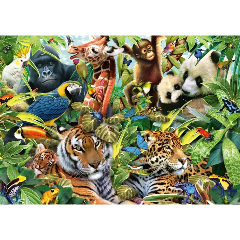 Schmidt Spiele 57385 Kunterbunte Tierwelt puzzle, 1500 pezzi, animali, da 12 anni