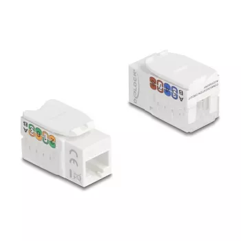 Delock 90720 Modulo Keystone da RJ45 a LSA Cat.6A UTP, 90 gradi, senza attrezzi