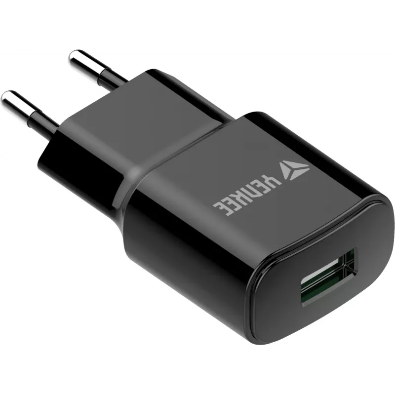 Caricabatterie USB-A da parete YENKEE YAC 2013BK — 12 W, uscita 2,4 A