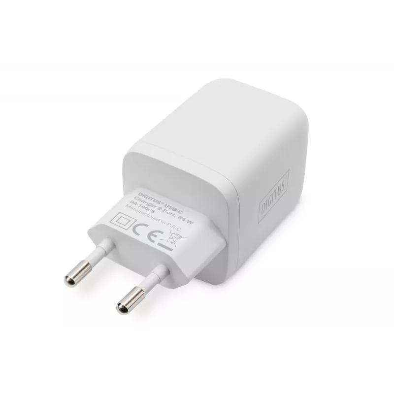 Caricabatterie Digitus USB-C. 2 porte. 65W GaN