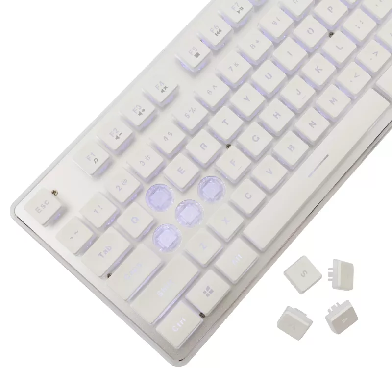 Tastiera da gaming meccanica White Shark TACHI-W-US — layout TACHI White compatto