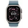 Apple Watch Ultra 3 GPS + Cellular, cassa 49 mm in titanio naturale con cinturino Alpine Loop azzurro, taglia M