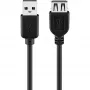 Wentronic Goobay Cavo prolunga USB 2.0 Hi-Speed, Nero, 5 m - Connettore maschio USB 2.0 (Type-A) > Connettore femmina USB 2.0 (Type-A) (68905)