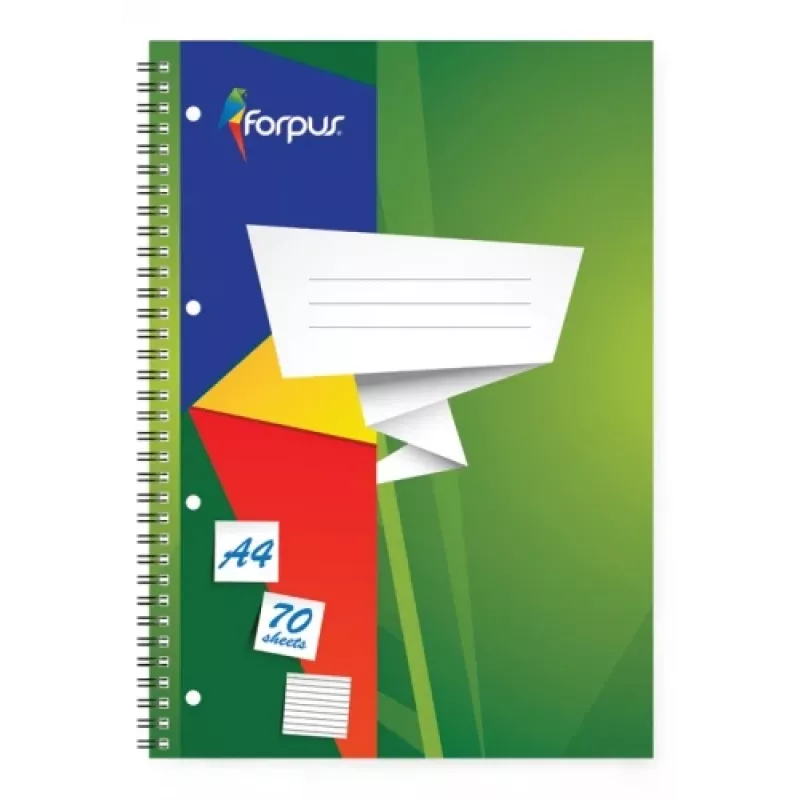 Quaderno a spirale Forpus, A4/70, rigato, softcover 0722-022