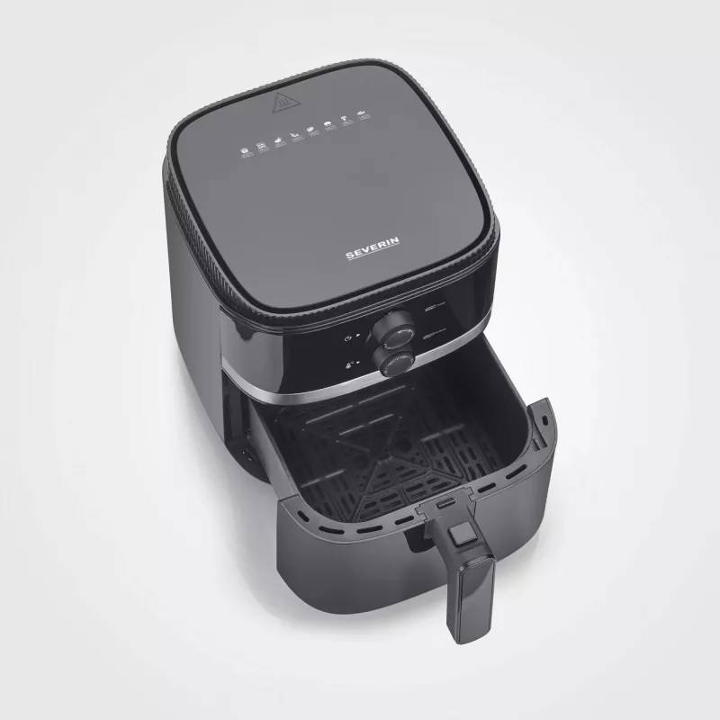Friggitrice ad aria calda Severin FR 2452 4,3 L 1500 W nero argento