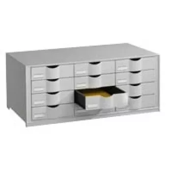 Cassettiera Paperflow EO9H4442.02 grigio chiaro A4 12 cassetti
