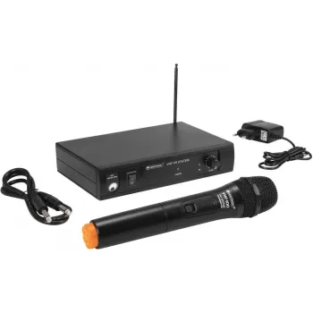 Sistema microfonico wireless Omnitronic VHF-101 212,35 MHz ricevitore VHF e trasmettitore palmare