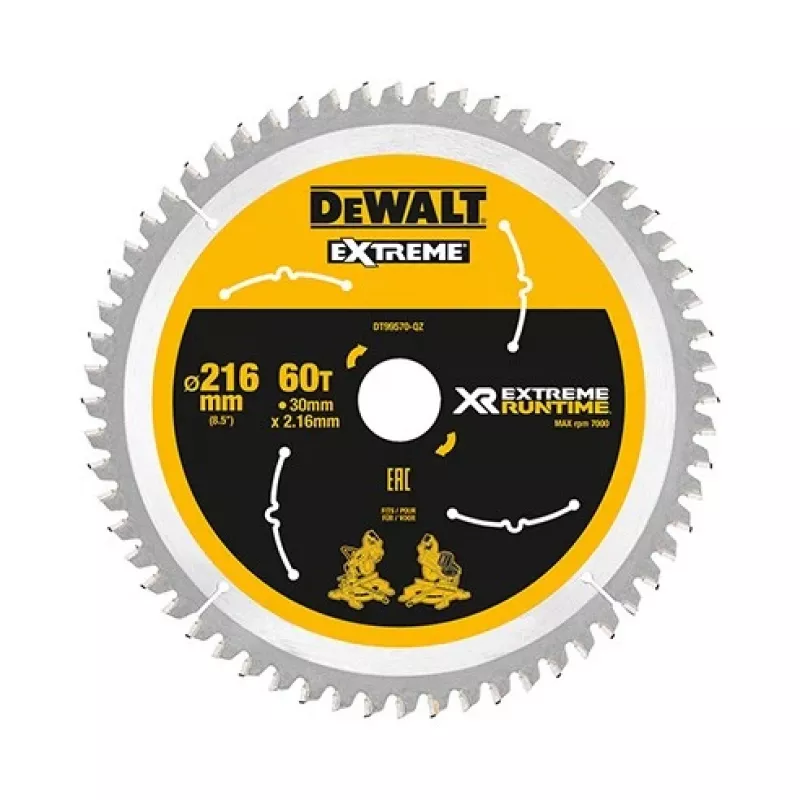 Lama per sega DeWALT XR FlexVolt 216 mm x 30 mm 60Z