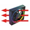 Ventola per case MODECOM VOLCANO LOOP 120 ARGB, 120 mm, PWM, 400–1400 giri/min, nero