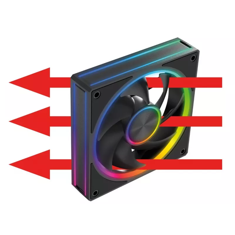 Ventola per case MODECOM VOLCANO LOOP 120 ARGB, 120 mm, PWM, 400–1400 giri/min, nero