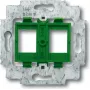 BUSCH JAEGER 1753-0-8048 - 2 x RJ-45 - verde - metallo - plastica