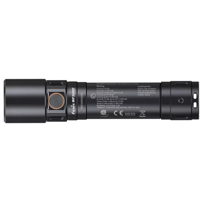 Lampada frontale Fenix WF30RE nero LED IP68 120h durata batteria