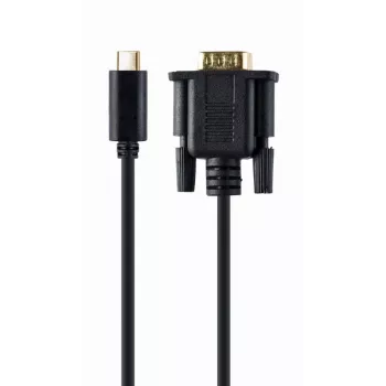 Adattatore grafico USB Gembird A-CM-VGAM-01, USB-C a VGA, 1920x1080, cavo 0,15 m, nero