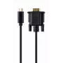 Gembird A-CM-VGAM-01 cavo adattatore da USB-C a VGA maschio, 1920x1080 60 Hz, 2 m, nero