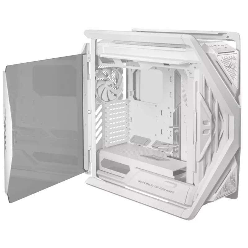 ASUS ROG GR701 Hyperion White, PC, Bianco, ATX, EATX, micro ATX, Mini-ITX, Alluminio, Multi, Front