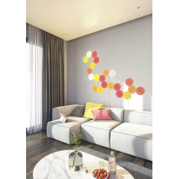 Lampada a pannello esagonale LED Nanoleaf NL42-6002HX-15PK, RGB, confezione da 15, alimentazione AC