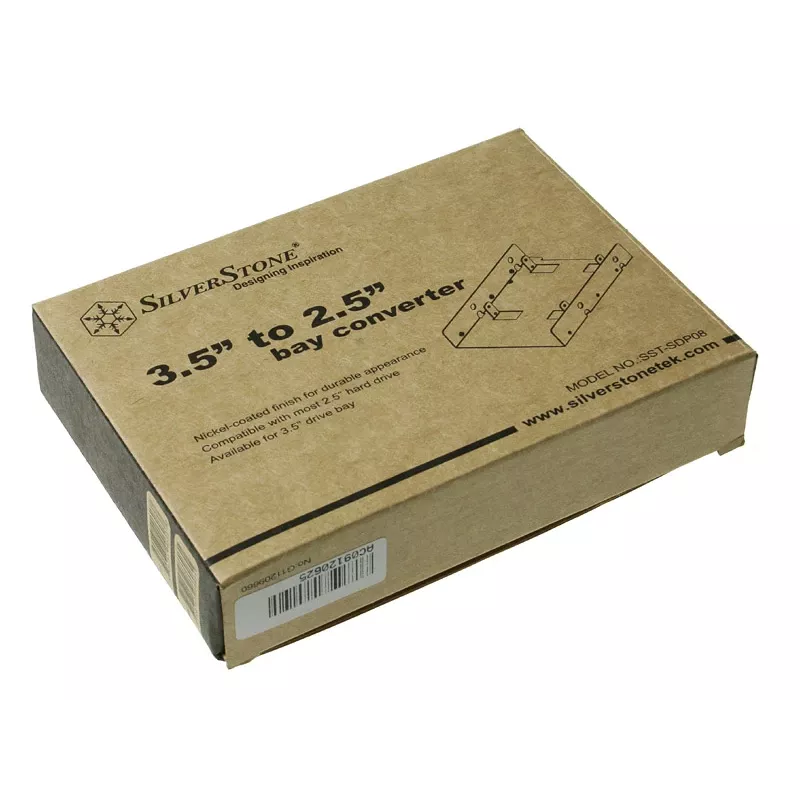 Convertitore per bay SilverStone SST-SDP08 da 3,5 a 2x 2,5 pollici