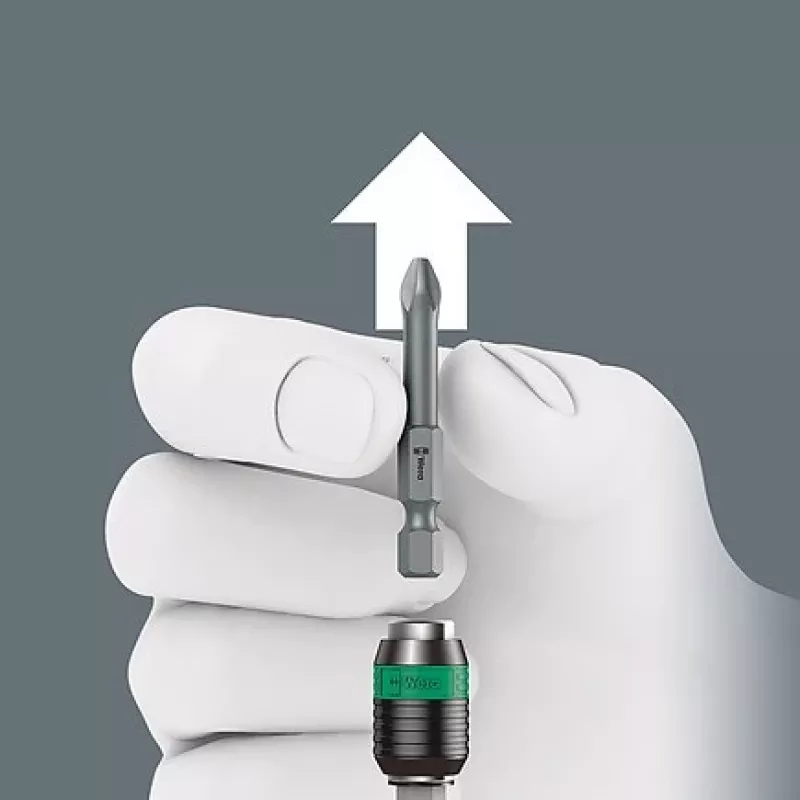 Wera 826 T Kraftform Turbo Cacciavite portainserti con Rapidaptor, 1/4 di pollice
