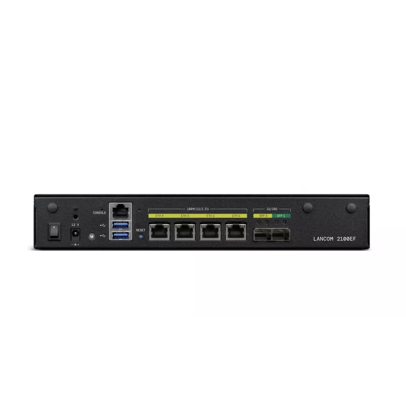 LANCOM 2100EF – Gateway SD-WAN – con fibra ottica ed Ethernet – 1GbE, 2.5GbE – 1U – gestito in cloud – installazione a tavolo/rack (61109)