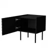 Comodino Cama meble LUCCA, 2 pz., 47x40x52 cm, nero, MDF/truciolare