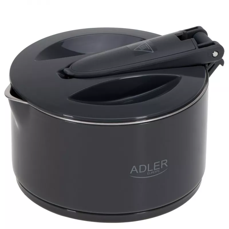 Bollitore elettrico Adler AD 1377G, capacità 0,6 L, 600 W, grigio, plastica/silicone/acciaio inox