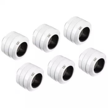 Raccordo Alphacool 17484, ottone, bianco, altezza 23 mm, diametro 26 mm, confezione da 6 pz.
