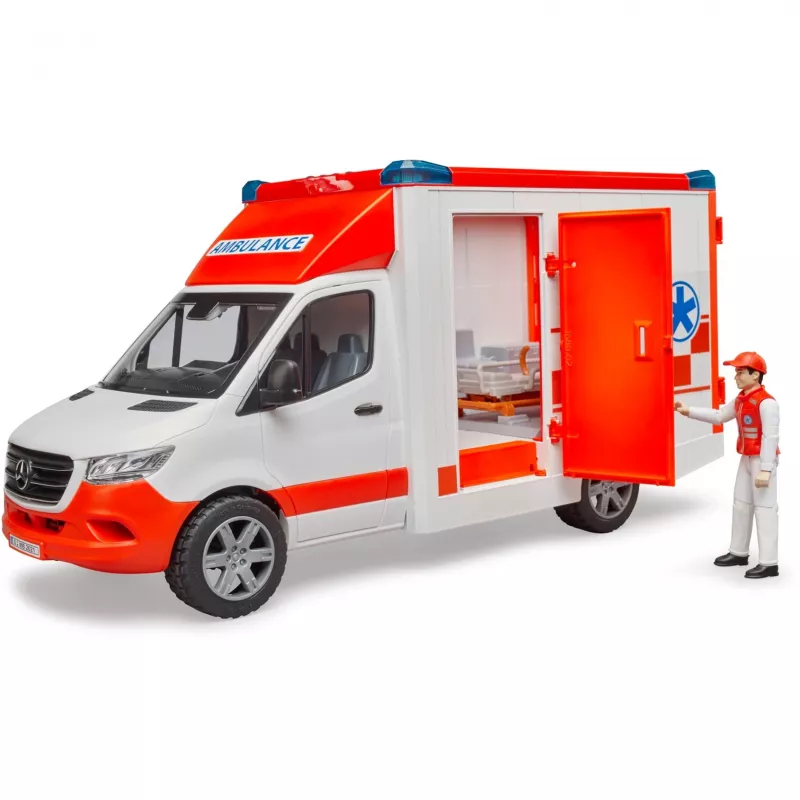 Bruder 1/16 Mercedes-Benz Sprinter ambulanza con conducente
