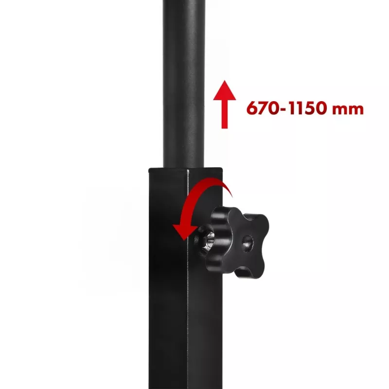 Tavolino mobile per laptop Maclean, nero, 80x60 cm, max. 50 kg, regolabile in altezza 67-115 cm, MC-124 B