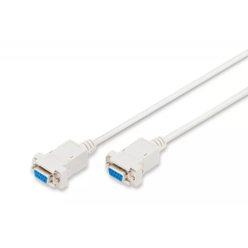 Assmann cavo di collegamento zero-modem. D-Sub9 F/F. 1,8 m. custodia a scatto. beige (AK-610100-018-E)