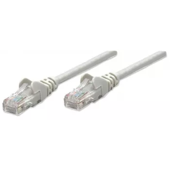 Intellinet cavo patch di rete, Cat5e, 1 m, grigio, CCA, U/UTP, PVC, RJ45, contatti placcati oro, snagless, booted, garanzia a vita