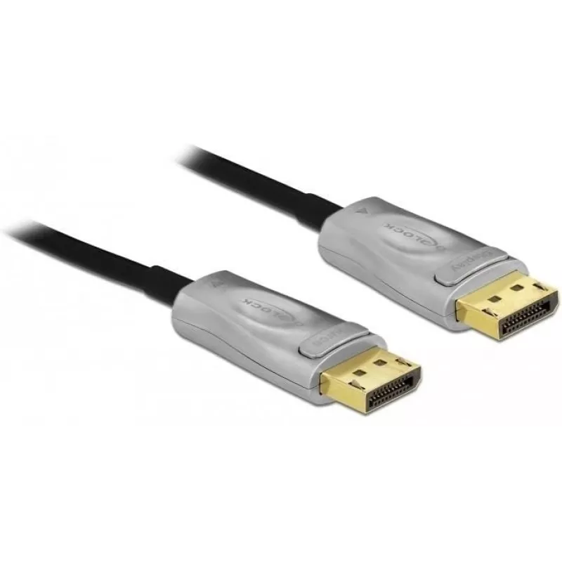 DeLOCK - Cavo DisplayPort - DisplayPort (M) a DisplayPort (M) - DisplayPort 1,4 - 15,0 m - Supporta 8K UHD (7680 x 4320) - nero (85886)