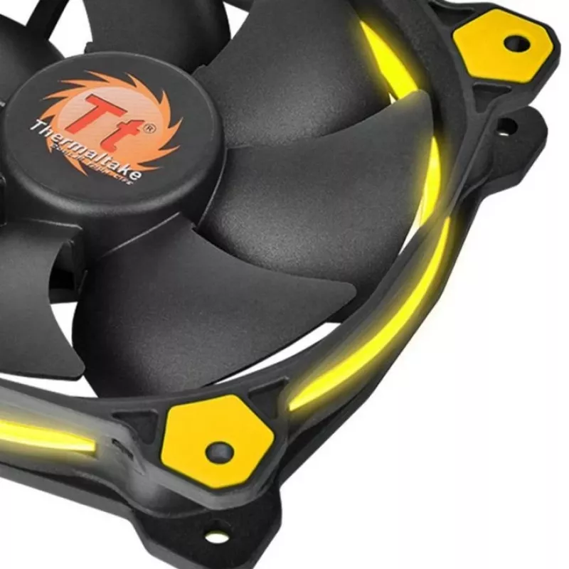 Thermaltake Riing 14 LED Ventola per case 140mm nero/giallo