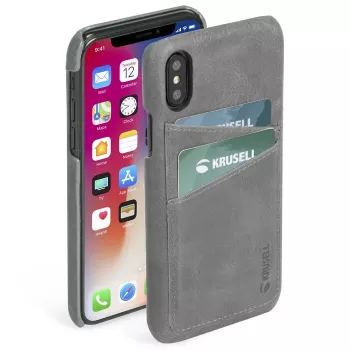 Cover Krusell Sunne iPhone XS Max Vintage grigio