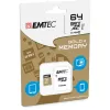 EMTEC Gold+ - scheda di memoria flash (adattatore SD incluso) - 64 GB - Class 10 - microSD - oro (ECMSDM64GXC10GP)