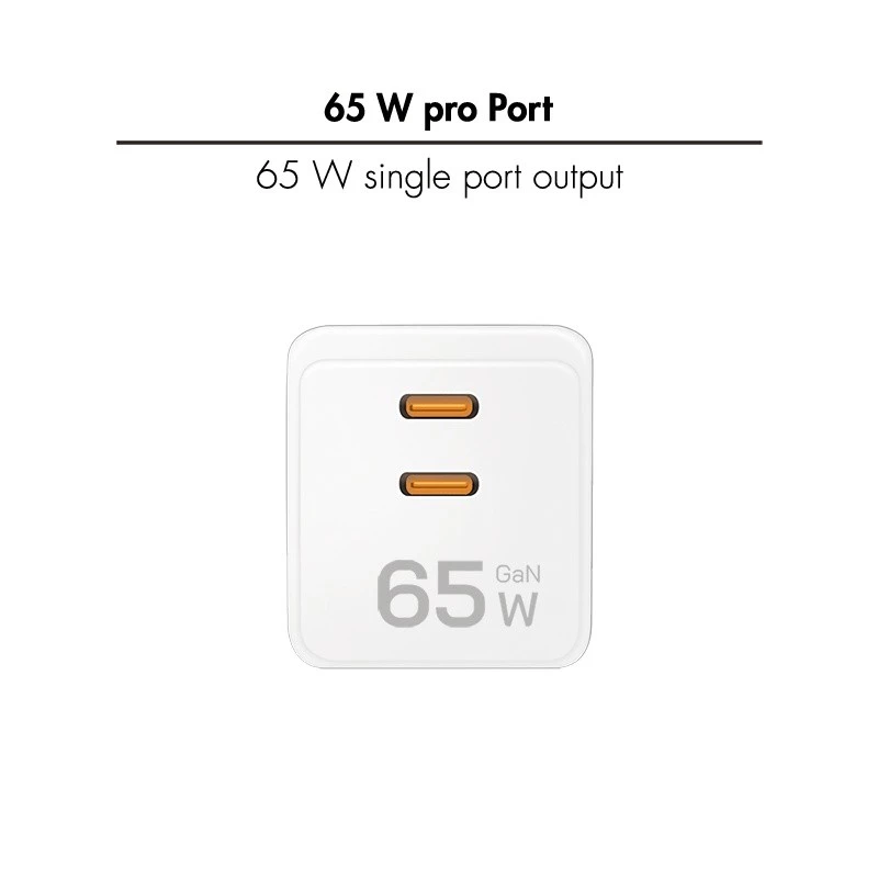 Adattatore presa USB doppio 65W, 2xUSB-C, bianco