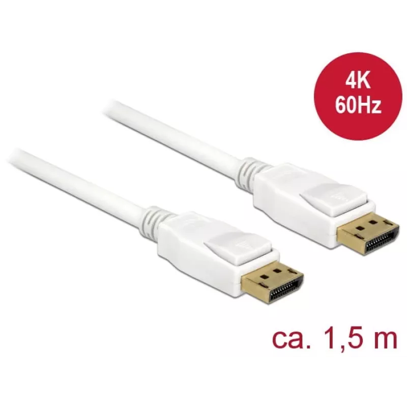 Cavo DisplayPort DeLOCK 85509 1,5 m bianco