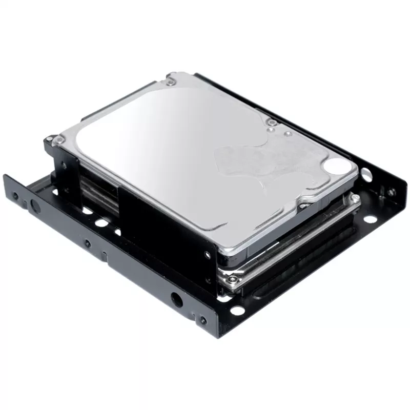 Staffa di montaggio ultron interna 2x2.5 SSD/HDD metallo nero (377215)