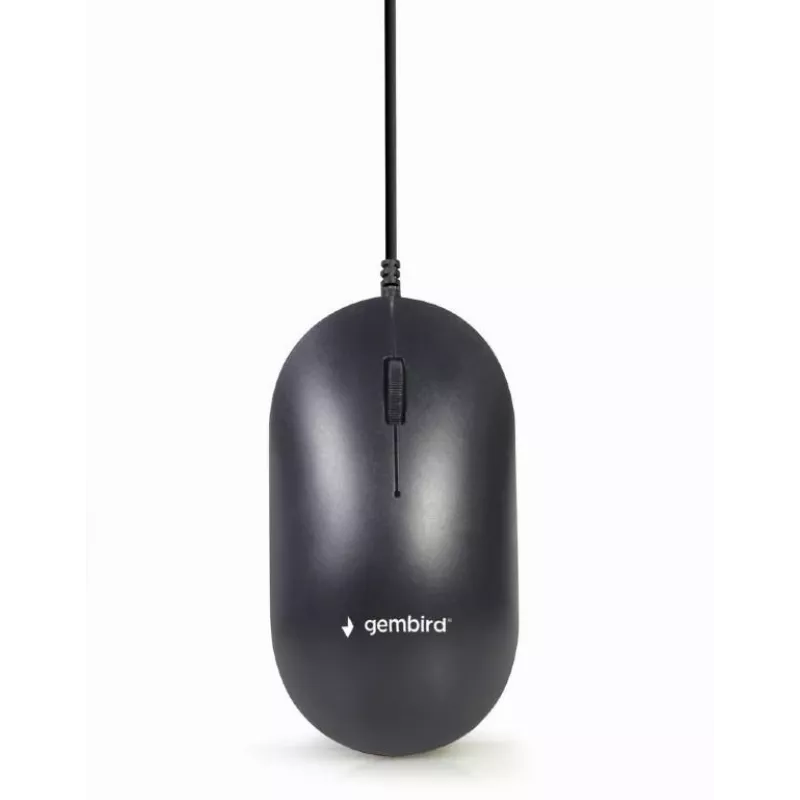 Tastiera full-size cablata con mouse Gembird KBS-UML-01 — USB, QWERTY US, 104 tasti, nero